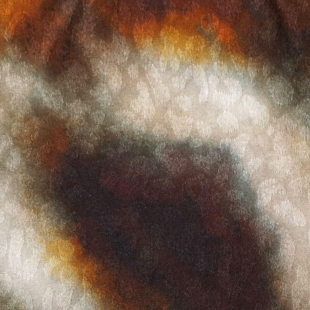 Preview: Viskose Druck Leo Jacquard Tie-Dye braun B-Quali